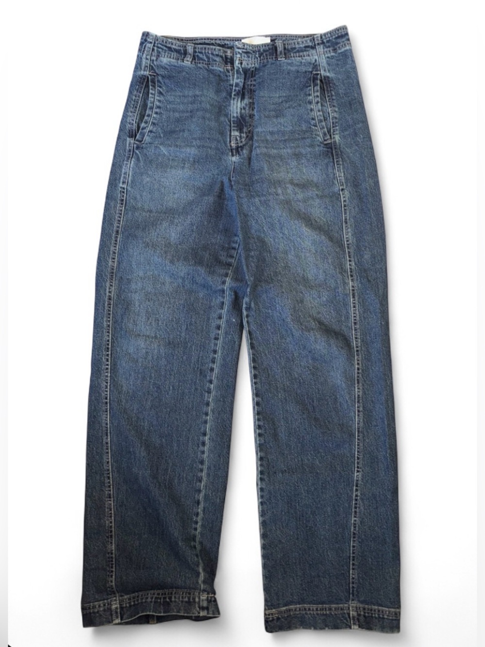 Habitual Mica Cinch Waist Wide Leg Panel Denim Jeans Size 10